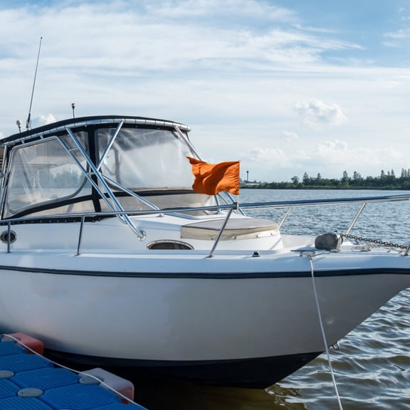 LEORX Stainless Steel Marine Flagpole Kit with Plastic Components for Outdoor Use