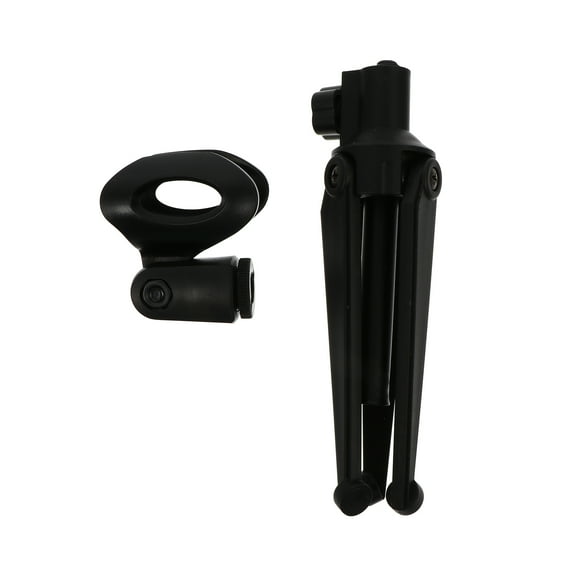 LEORX Black Detachable Microphone Table Mount with Adjustable Angle for Podcasting