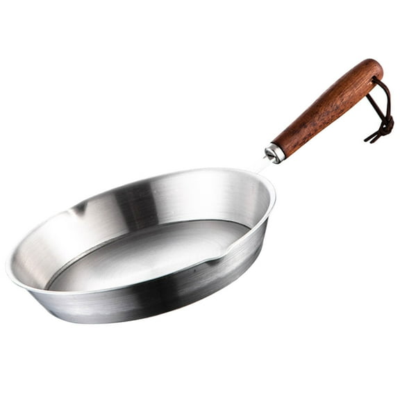 LEORX Mini Portable Egg Frying Pan Stainless Steel Outdoor Barbecue 1Pcs