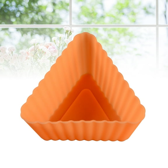 LEORX Mini Silicone Baking Cups Reusable Orange 1Pack Safe for Oven Microwave Fridge