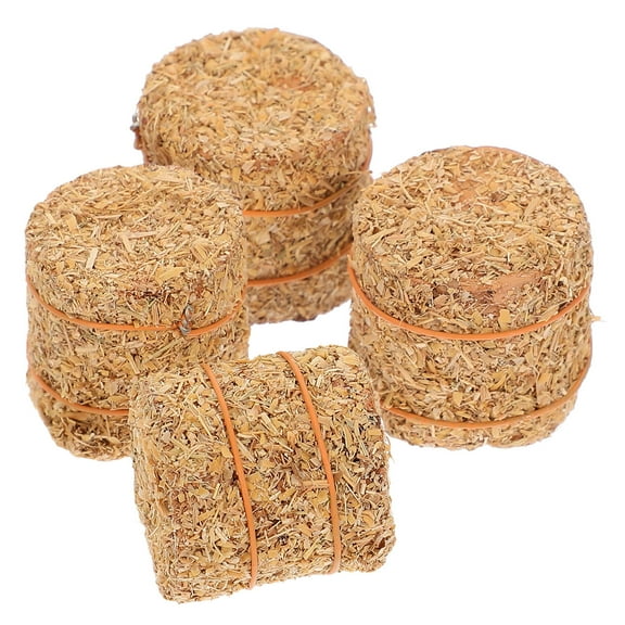LEORX Miniature Hay Bales for Autumn Atmosphere Cylindrical Wood DIY Farm Decor