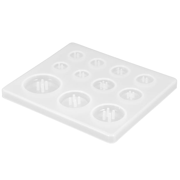 LEORX Multi-Function Silicone Mold 3Pcs for Button Making and Epoxy Casting