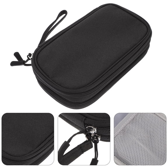 LEORX Multi-Functional Travel Storage Bag Waterproof Pouch for Electronics Black 1Pcs