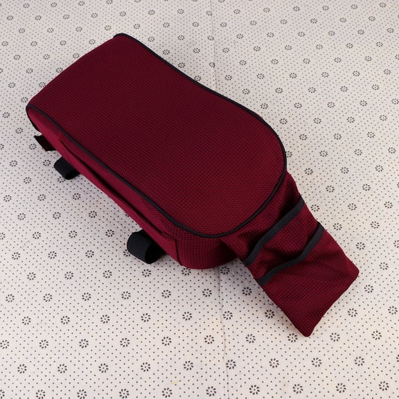 LEORX Multifunctional Rosy PU and ABS Armrest Box for Car Use, Easy Installation, Durable Design, Small