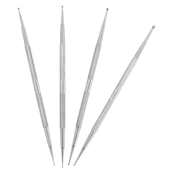 LEORX Women Nail Rhinestone Silver 4Pcs 12.50X0.50X0.50In