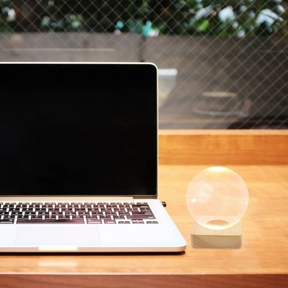 LEORX Wooden Crystal Display Stand For Crystal Ball Wood Lighted Collectors Home Decor 1Set