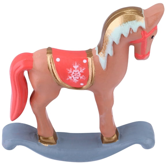 LEORX Nordic Style Horse Decor for Home Pink Timber Decorative Item for Families 1Pc