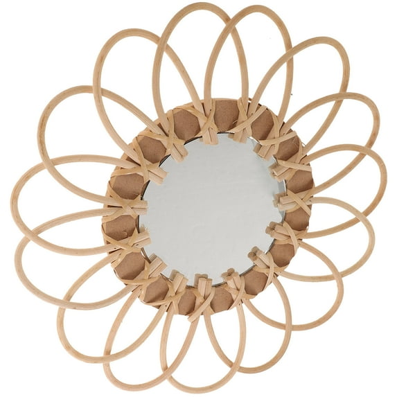 LEORX Decorative Wall Mirrors Office Use Beige 1Set