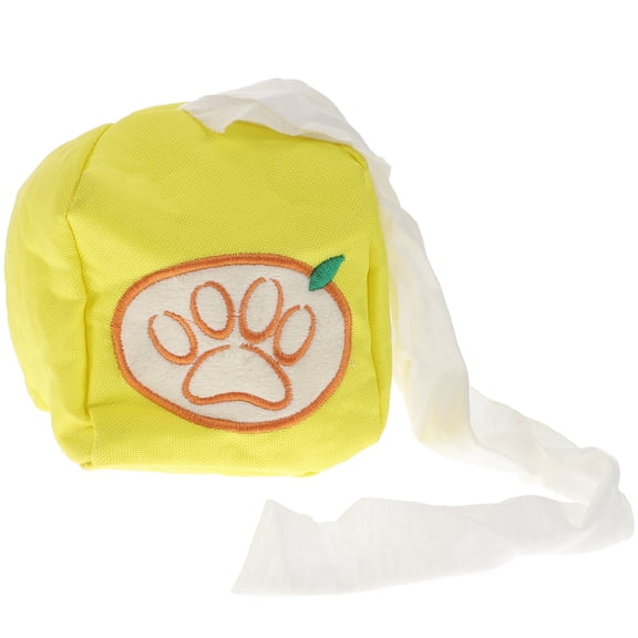 LEORX Nosework Dog Toys For Small Dogs Crinkle Dog Toy Yellow Oxford Cloth 1Pcs
