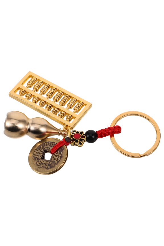 Novelty Keychain Featuring Brass Gourd Design For Car Key Accessory 1Pack