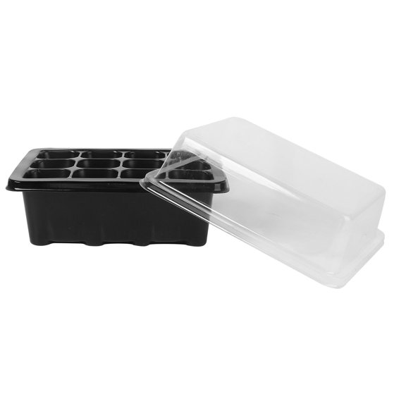 LEORX Nursery Pot Tray Box Black PP Material Moisturizing Effect For Bonsai Cultivation 1 Set