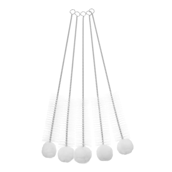 LEORX Nylon Cleaning Brush 5Pcs with Long Handle for Laboratory and Home Use