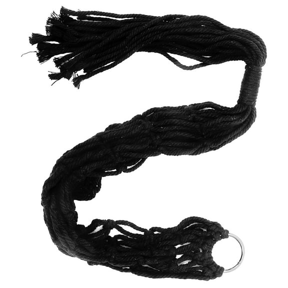 LEORX Home Use Black Woven Macrame Basket for Storing Fruit Potato and Onions