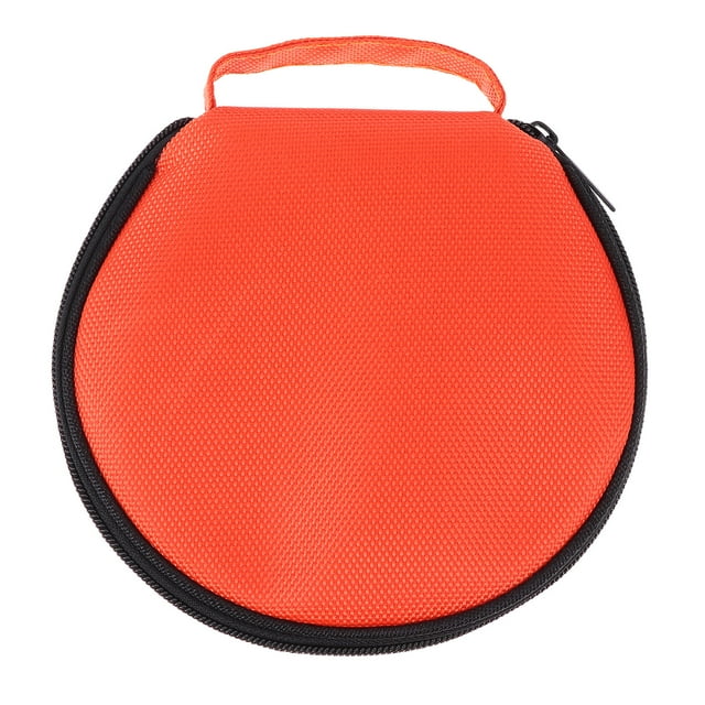 LEORX Orange Large Capacity CD Storage Case with Zipper Closure for Practical DVD Storage Oxford Cloth