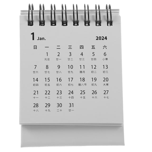 LEORX Organizing Calendar Desktop Calendar With Metal Ring Binding 1Set