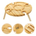 thumbnail image 1 of LEORX Compact Portable Wood Wine Table for Outdoor Gatherings and Wine Storage, 1 of 5