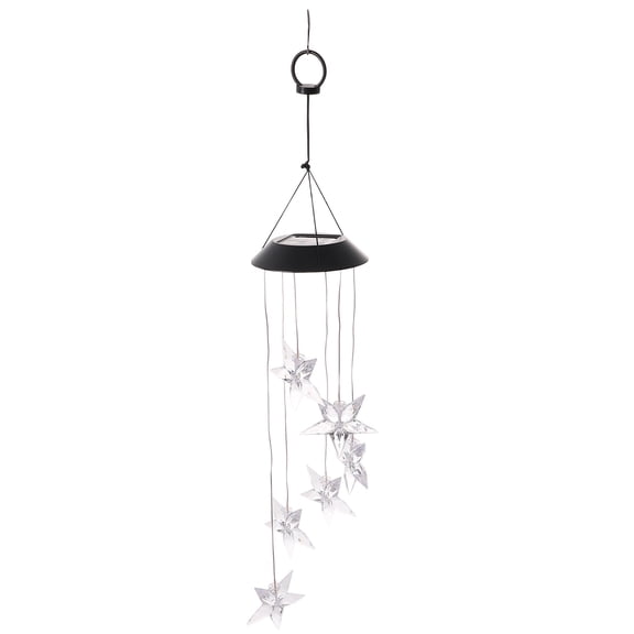 LEORX Outdoor Hanging Solar Lights Star Wind Chime Unique Design Solar Wind Chimes For Outside