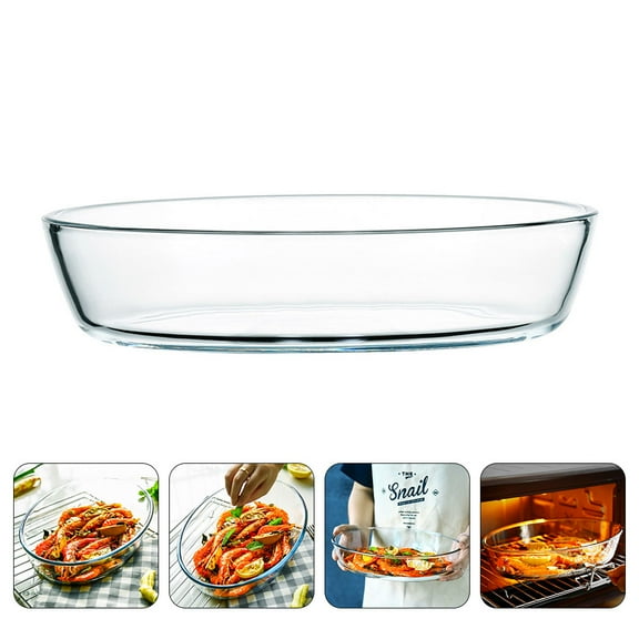 LEORX  Oval Glass Baking Dish Stable Material Tray Eco-friendly