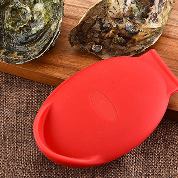 LEORX Oyster Shucking Clip 1Pc Ergonomic Silicone Red for Adults