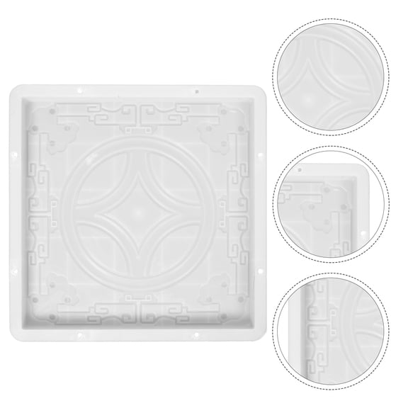 LEORX Path Brick Moulds Garden Supply White Plastic 1Pack