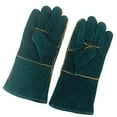 thumbnail image 1 of LEORX Pet Playing Protective Gloves 1 Pair in Dark Green for Reptile Handling, 1 of 8