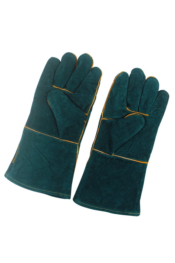 Pet Playing Protective Gloves 1 Pair in Dark Green for Reptile Handling