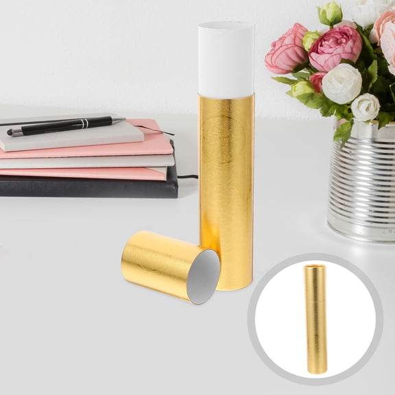 LEORX Golden Paper Photo Storage Tube with Durable Sealed Bottom for Artwork Posters and Documents