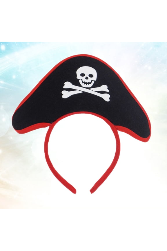 Pirate Skull Hair Hoop for Kids Black Cloth Headband Perfect for Party Decoration and Festival Photos 5 Pieces