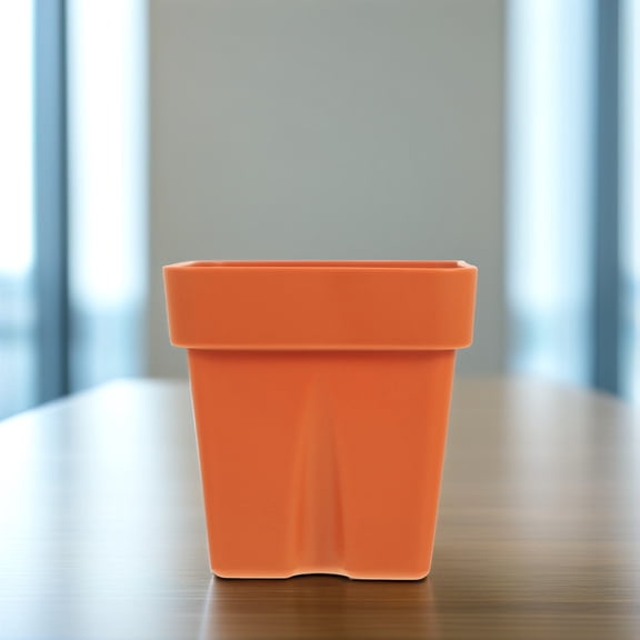 LEORX Plant Container Chocolate Silicone Flower Pot Simple Appearance 1Set