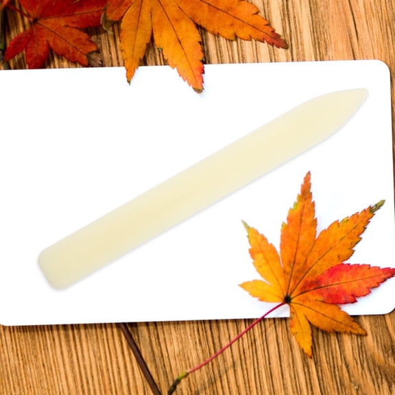 LEORX Plastic Bone Folder Tool for DIY Crafts Beige Letter Opener Set of 5pcs Lightweight and