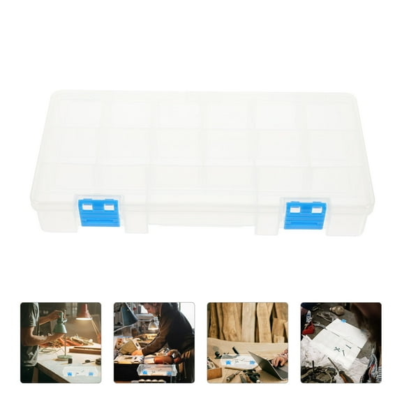 LEORX Portable Plastic Storage Container for Screws Nails Electronic Components