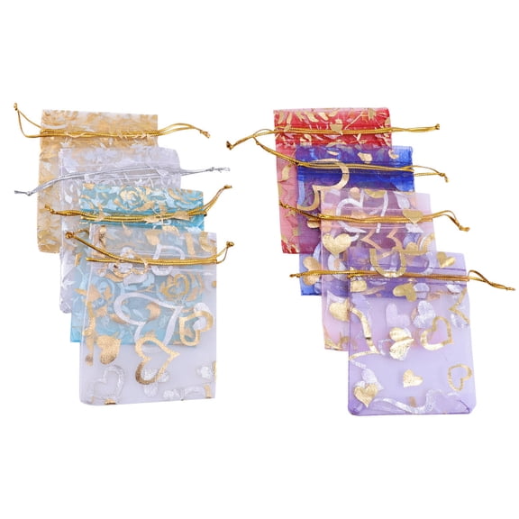 LEORX 100Pcs Stylish Candy Pouch Assorted Colors for Gift Packaging and Party Supplies