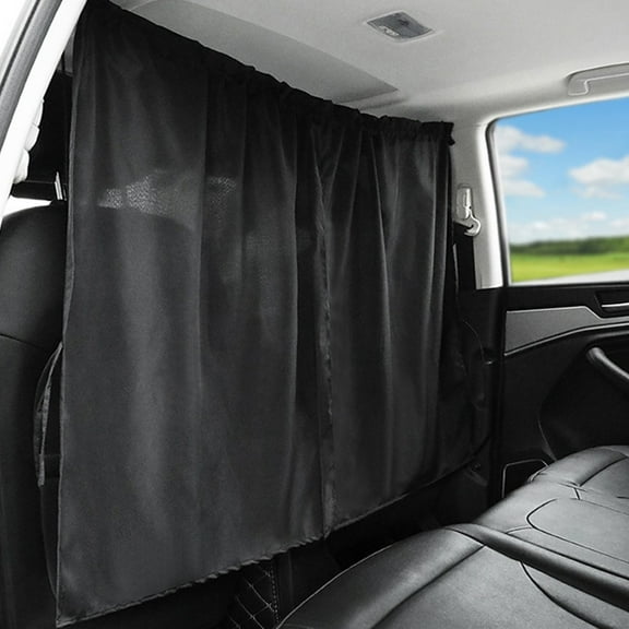 LEORX Privacy Curtain in Car in Black for Vehicle Use 1Set