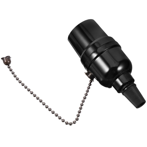 LEORX Pull Chain Lampholder Traditional Alternative Black 1Pcs for Pendant Lamps 3.0x1.6x1.6in