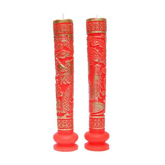 LEORX Purple Wedding Candles Chinese Dragon Phoenix Pair Of Decorative Candles For Wedding Party