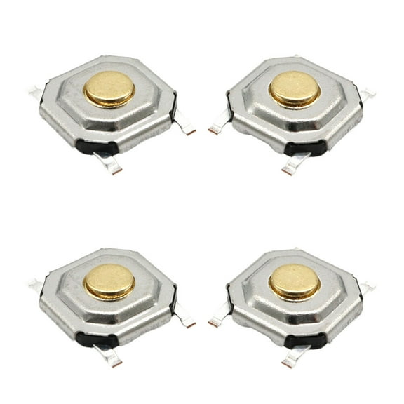 LEORX Mechanical Push Button Actuator Push Button Switch Silver Metal 100Pcs