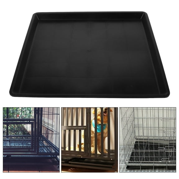 LEORX Crate Pan Replacement Dog Crate Plastic Tray Replacement Black 1Pcs