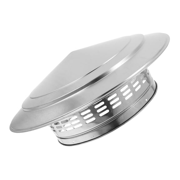 LEORX Round Chimney Cap 304 Stainless Steel Plated Silver Rainproof Ventilation for Home