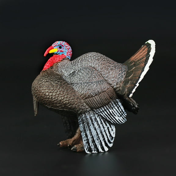 LEORX Realistic Turkey Figurine Multi Plastic Home Decor Observation Tool 1Pcs
