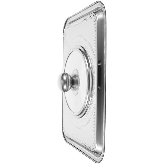LEORX Practical Stainless Steel Rectangle Food Tray Lid for Home Hotel and Restaurant
