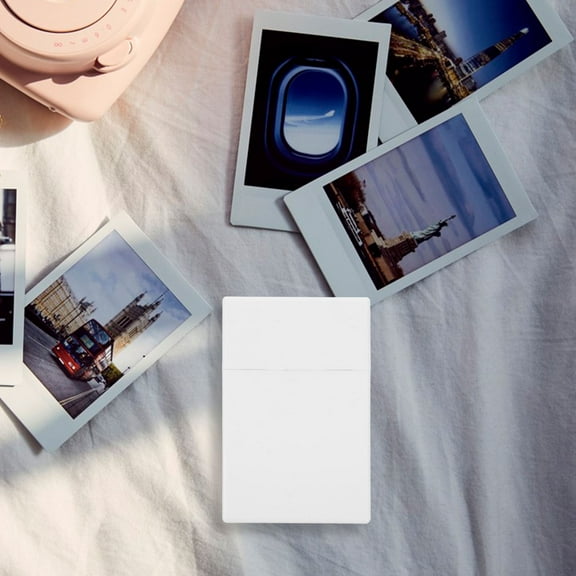 LEORX Rectangular Photo Storage Box 1Pcs in White for Instant Camera Users Travel