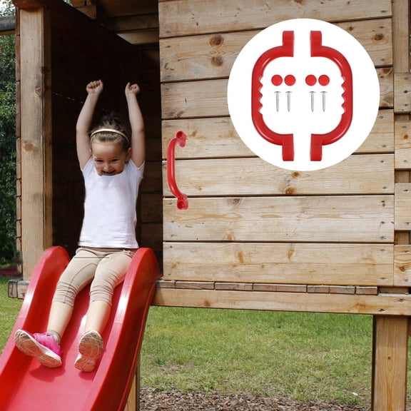 LEORX Red Abs Material Safe Use Anti-Slip Effect Playground Safety Handle 1Set for Childrens Swing Sets