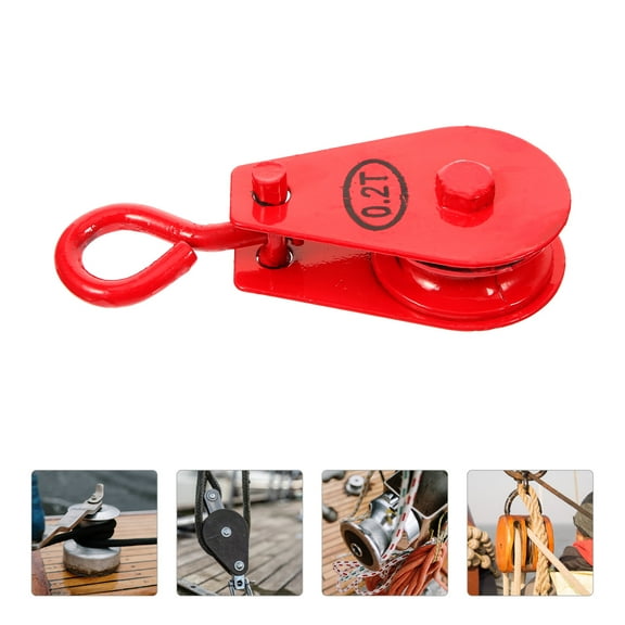 LEORX Red Fixed Pulley Hanging Pulley for Industrial Use 1Set