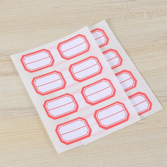 LEORX Red Simple Design Self-Adhesive Stickers 12 Sheets for Home Office and Classroom Organization