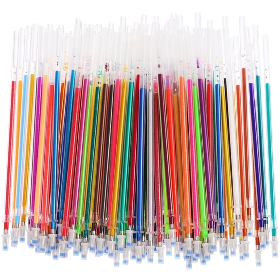 LEORX Refills 100pcs Black Gel Pen Refills For Pens Drawing Writing Supplies
