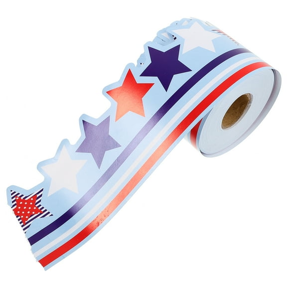 LEORX Removable Border Paper Bulletin Border Decal Coated Paper Multi 1 Roll