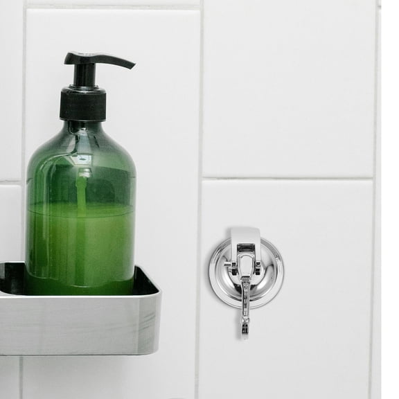 LEORX towel hooks for bathrooms Suction Cup Hook ABS Reusable Homeowners Toilet 2Pcs