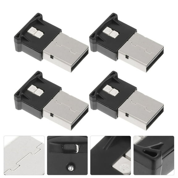 LEORX 4Pcs USB Car Interior Lamp Black Ambient Night Light for Home and Vehicle