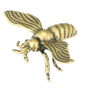 LEORX Retro Honeybee Figurine Solid Brass Animal for Indoor and Outdoor Display 1Pack