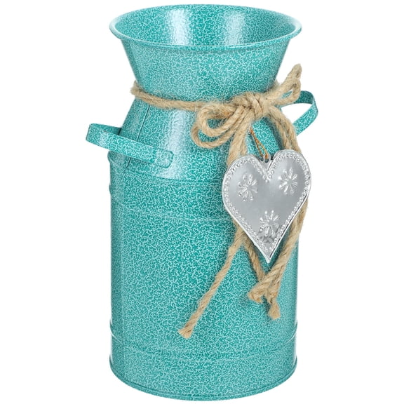 LEORX Rustic Decor Planter Bucket Iron Green 1Set